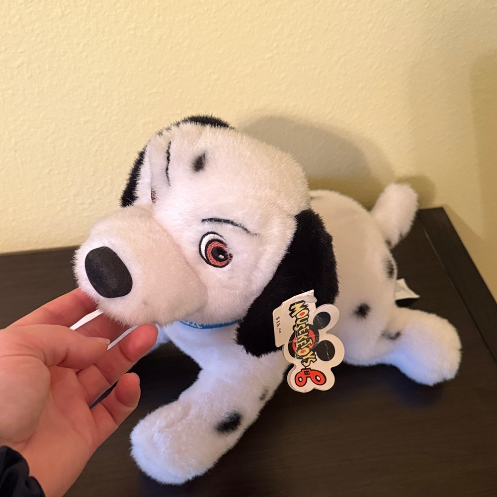 Vintage 101 Mouseketoys Dalmatian plush with original tag intact